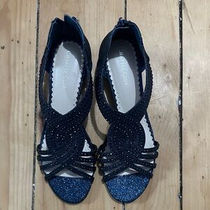 Charter Club Navy Glitter Dress Sandals